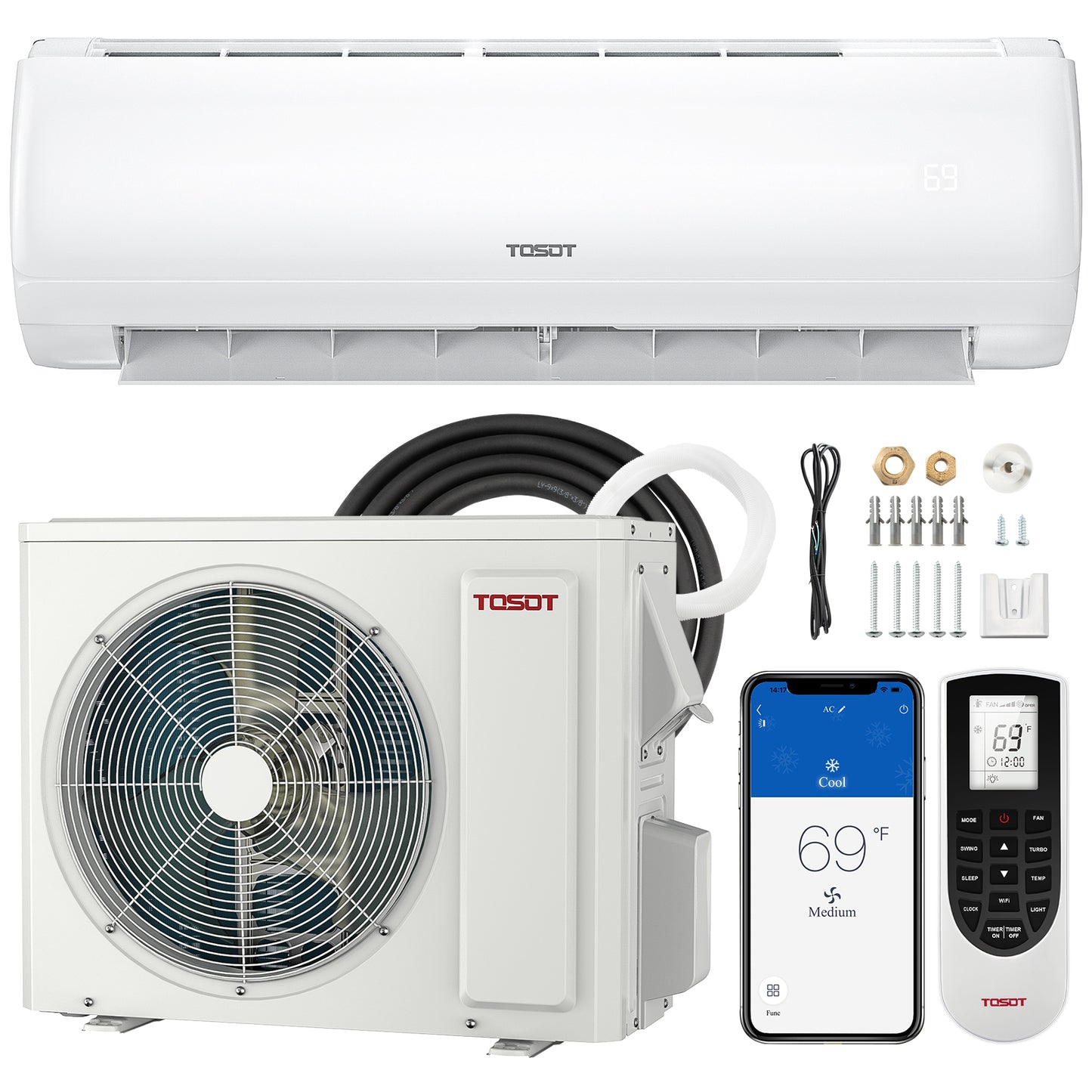 9,000 BTU Mini-Split Heat Pump Air Conditioner-230V - TOSOT Direct