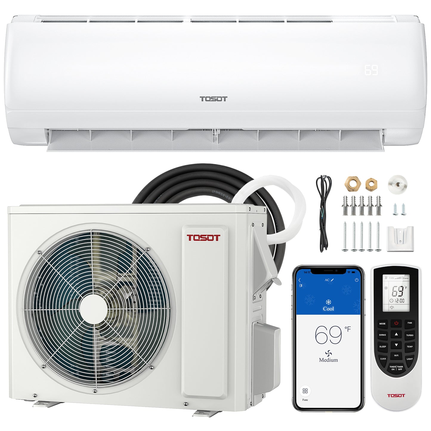 9,000 BTU Mini-Split Heat Pump Air Conditioner-230V