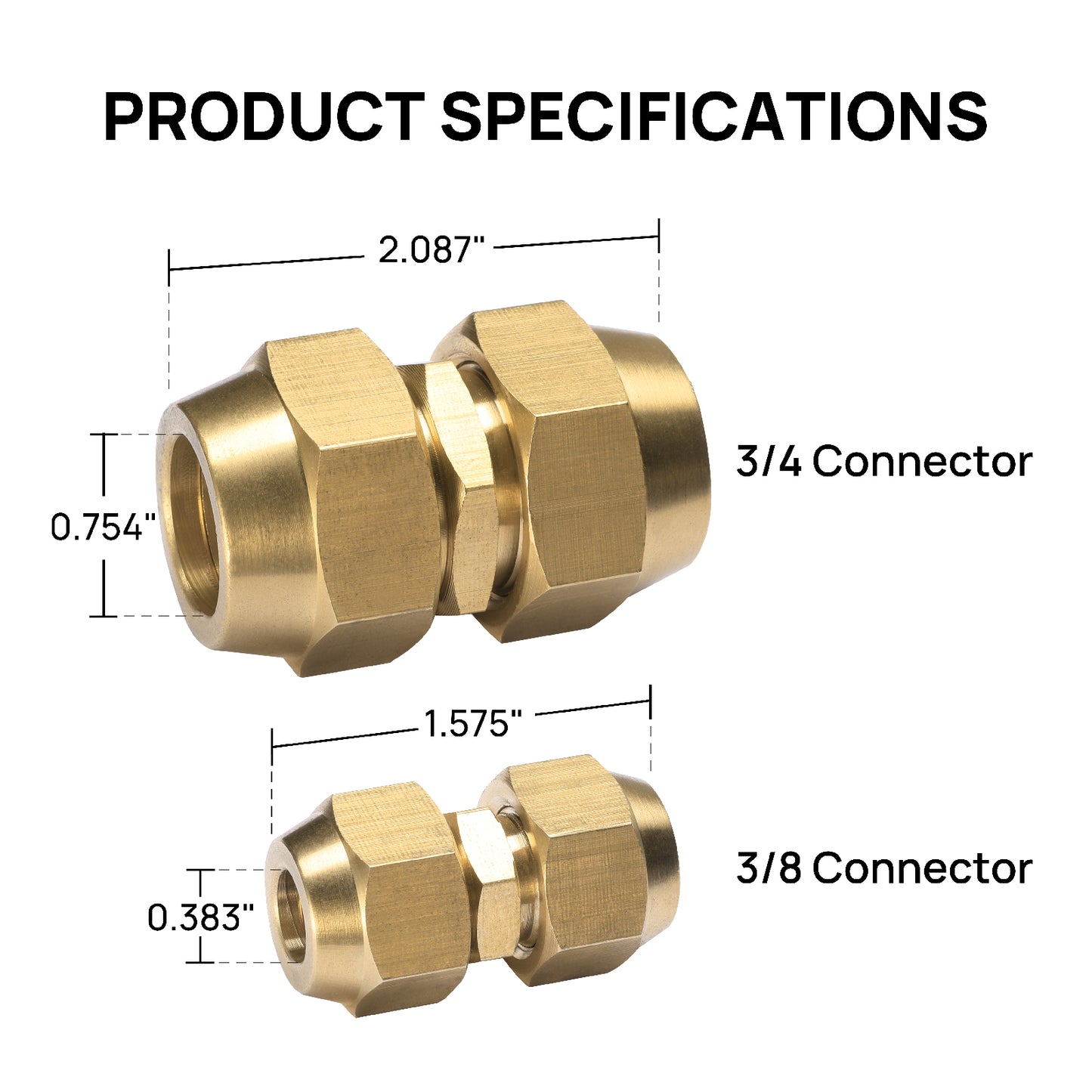 Copper Pipe Joint Connectors for Air Conditioner Tube Extension
