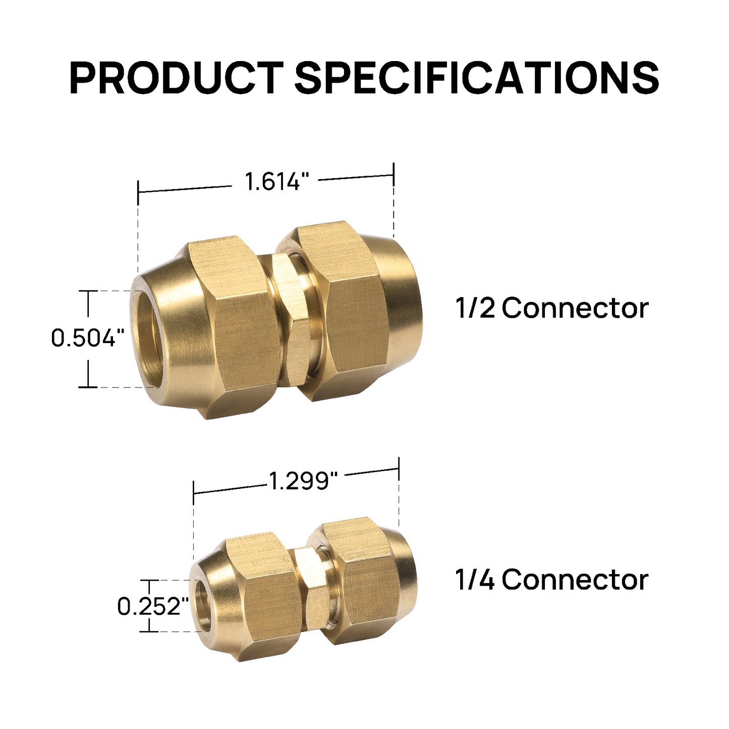 Copper Pipe Joint Connectors for Air Conditioner Tube Extension