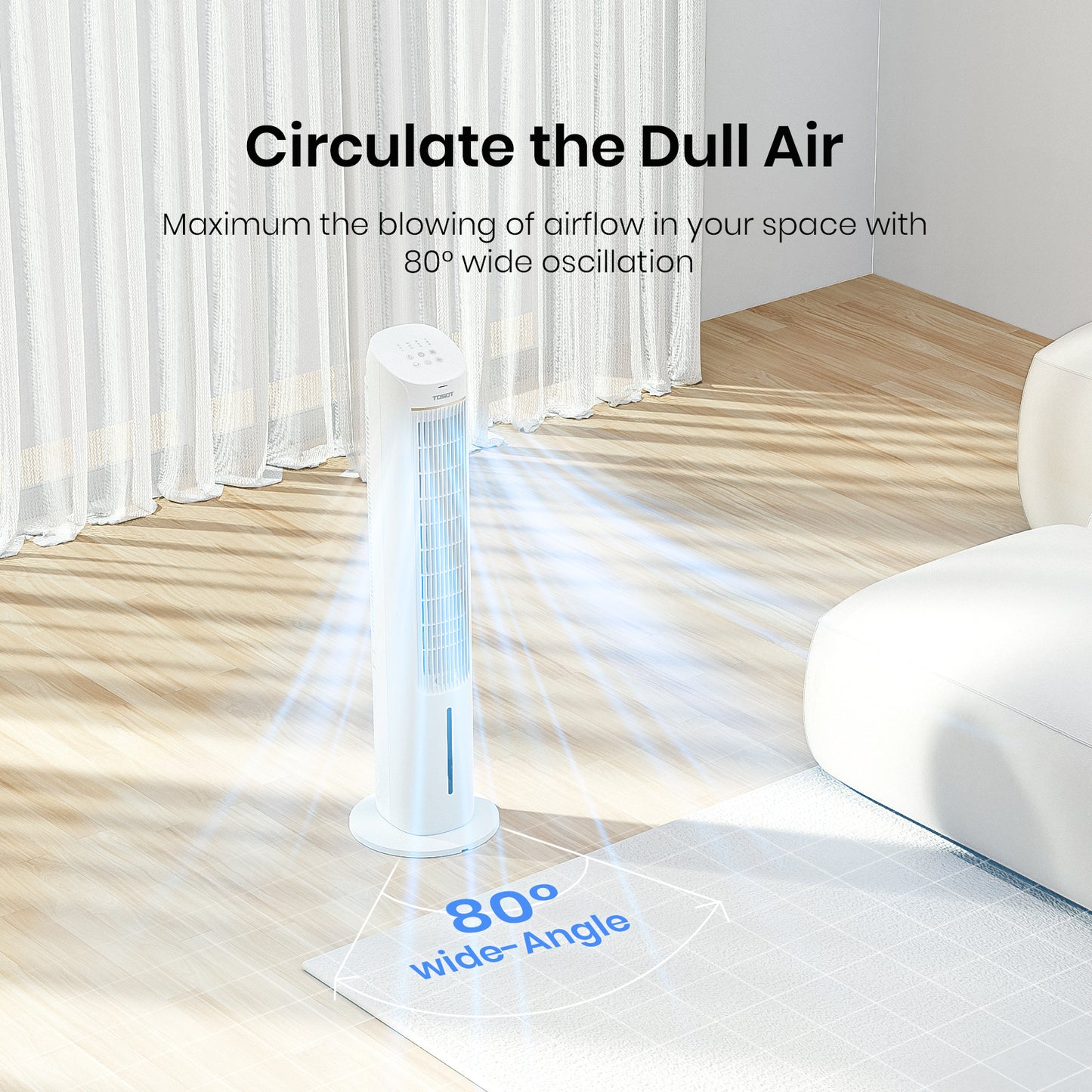 circulate the dull air. maximum the blowing of airflow in your spaces with wide oscillation
