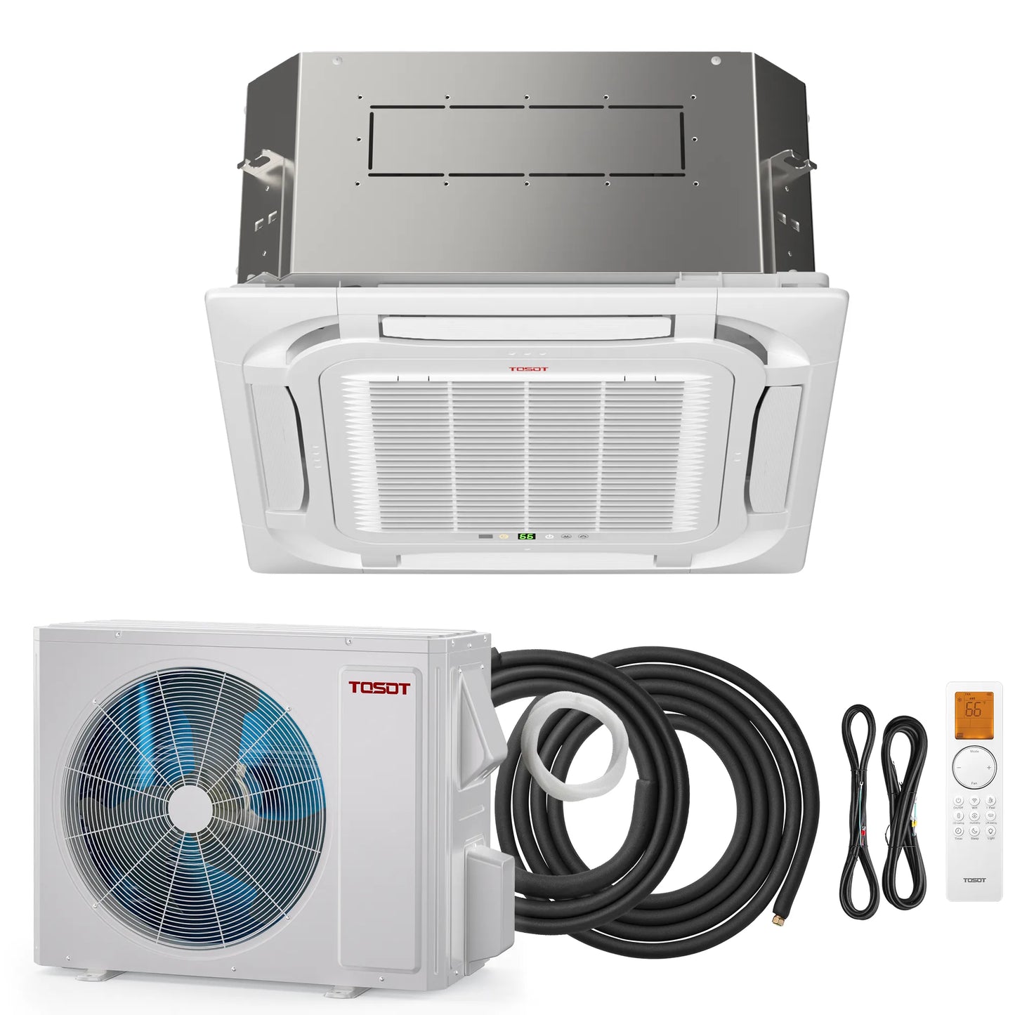 Aoraki 9,000 BTU Ceiling Cassette Mini Split Air Conditioner, 24 SEER2 - 230V