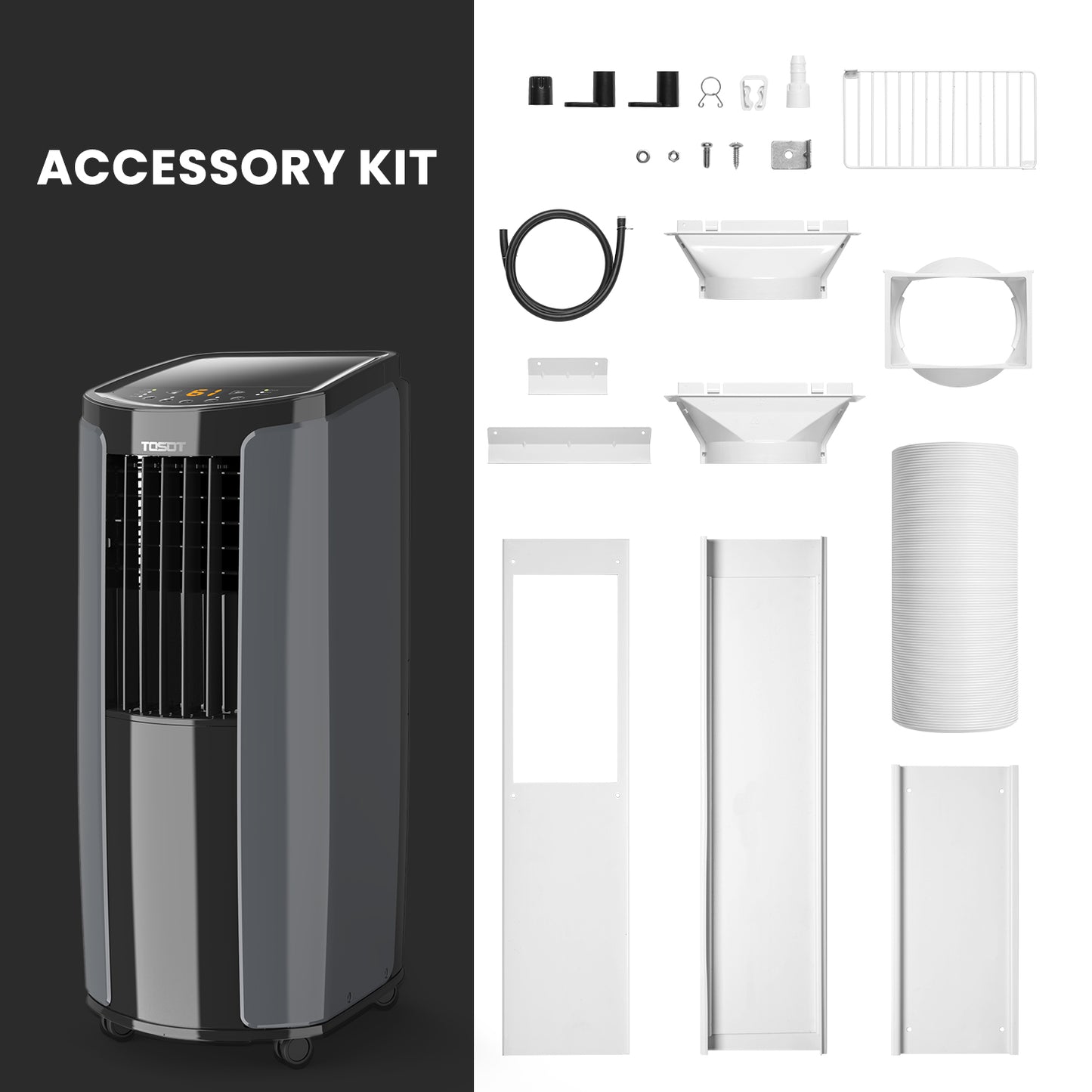 (Open Box) Shiny 10,000 BTU Portable Air Conditioner-WiFi Enabled - TOSOT Direct