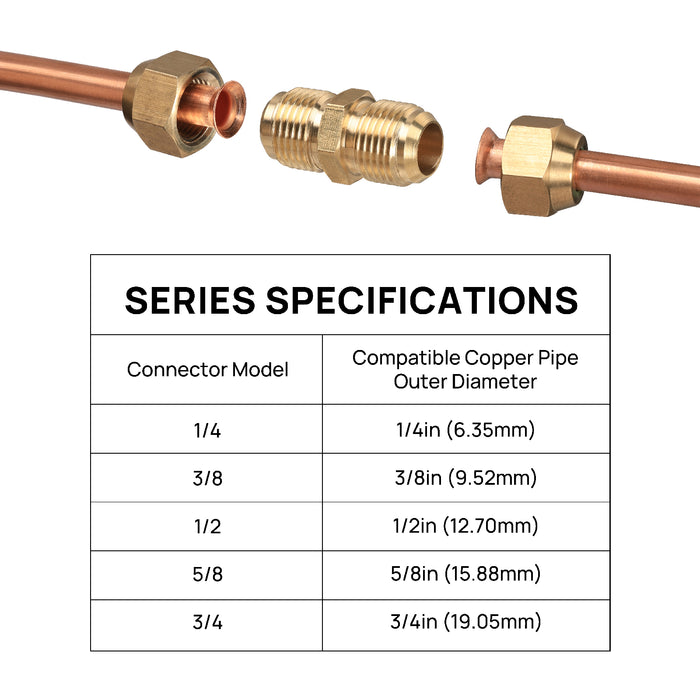 Copper Pipe Joint Connectors for Air Conditioner Tube Extension