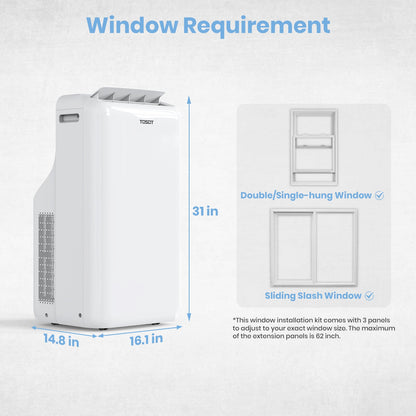 (Open Box) Aomi 14,000 BTU Heat Pump Portable Air Conditioner - TOSOT Direct