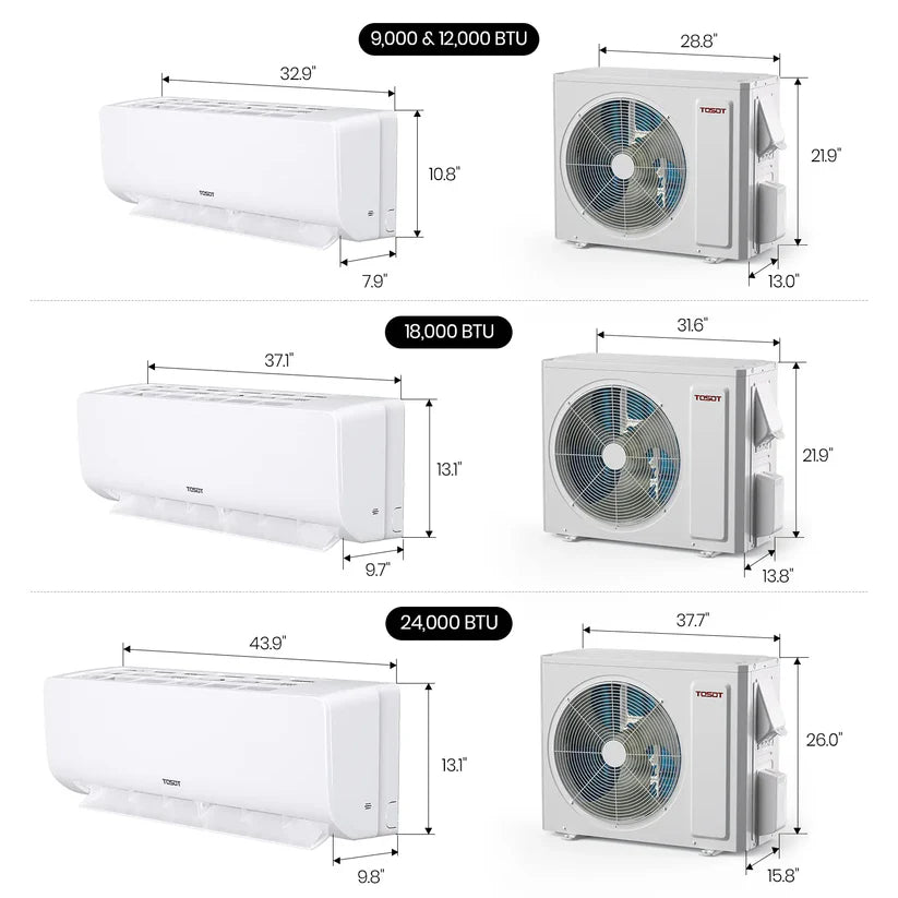 (Open Box) 9,000 BTU Mini-Split Heat Pump Air Conditioner-120V