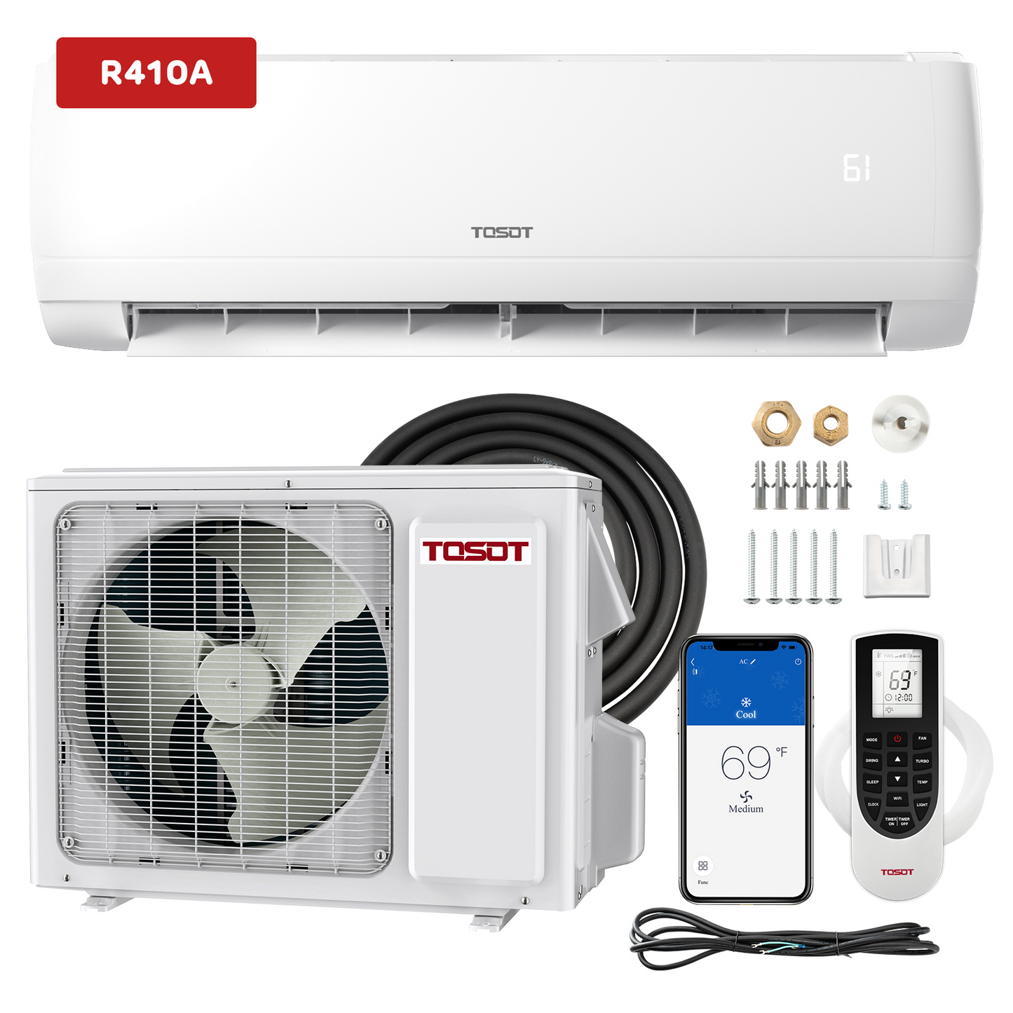 24,000 BTU Mini-Split Heat Pump Air Conditioner-230V-R410A