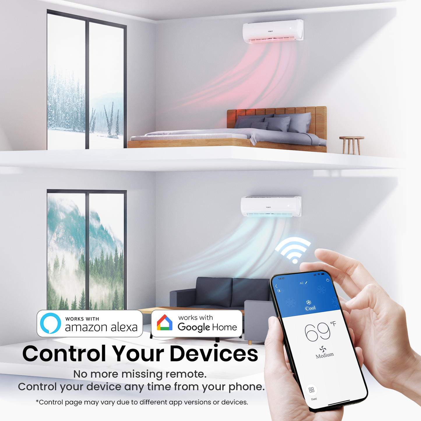 24,000 BTU Mini-Split Heat Pump Air Conditioner-230V-R410A