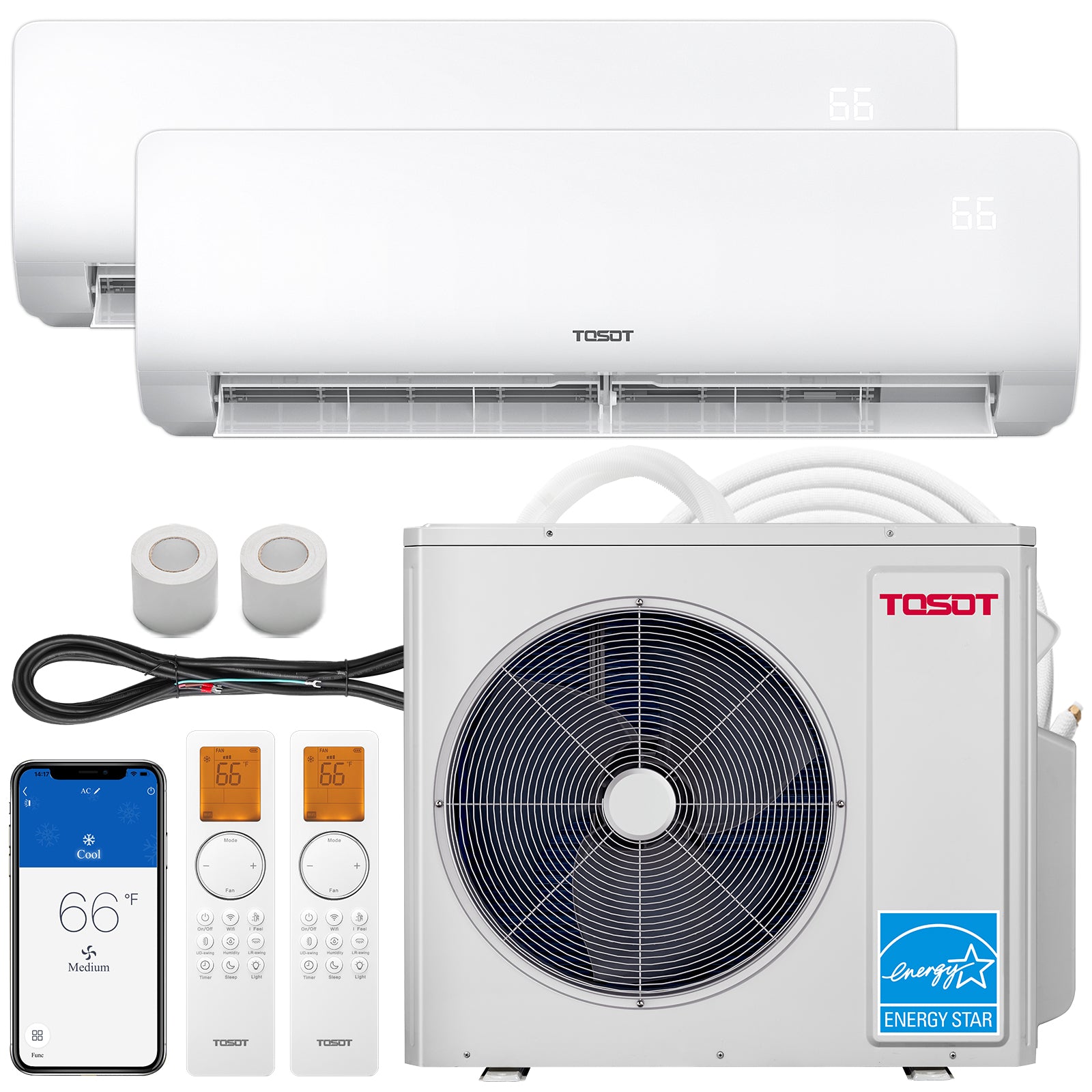 36,000 BTU Dual Zone Mini Split Air Conditioner - Heat Pump