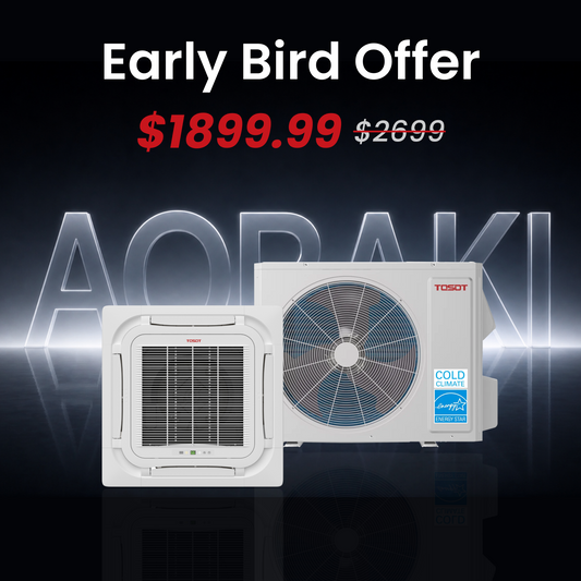 Aoraki 24,000 BTU Ceiling Cassette Mini Split Air Conditioner, 22.5 SEER2 - 230V