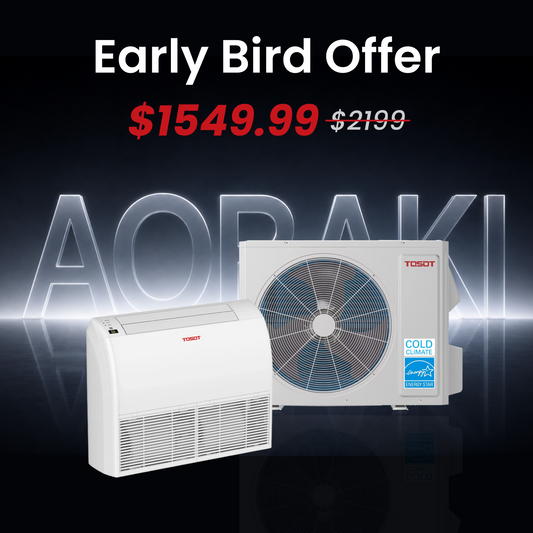 Aoraki 18,000 BTU Floor/Ceiling Mount Mini Split Air Conditioner, 21.5 SEER2 - 230V