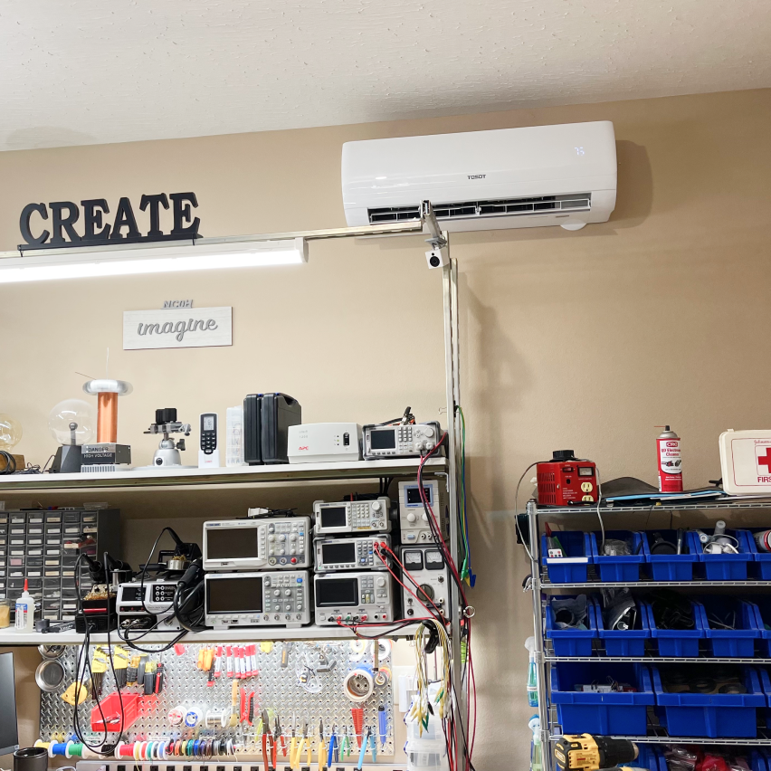 5 stars , This thing is amazing!!! It cools my 3 car garage/shop/maker space effortlessly with very little power draw and near perfect power factor.By. Josh C