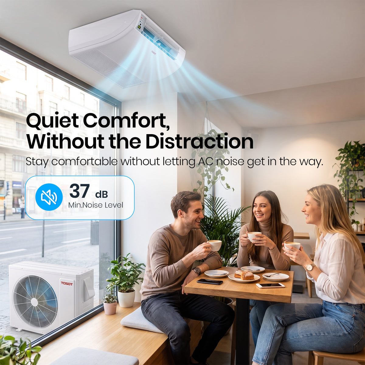 Aoraki 24,000 BTU Floor/Ceiling Mount Mini Split Air Conditioner, 22.5 SEER2 - 230V