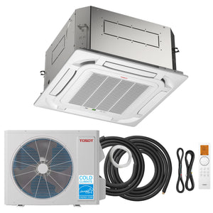Aoraki 9,000 BTU Ceiling Cassette Mini Split Air Conditioner, 24 SEER2 - 230V